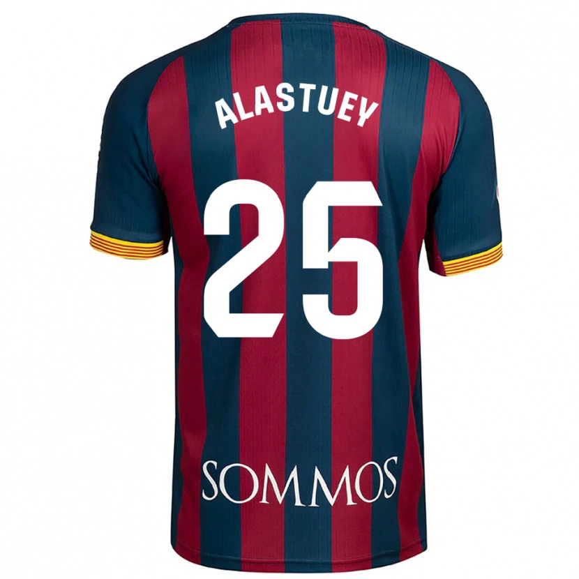 Danxen Męski Martina Alastuey #25 Granatowo-Czerwony Domowa Koszulka 2025/26 Koszulki Klubowe