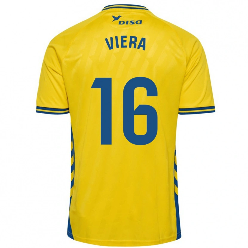 Danxen Męski Sergio Viera #16 Żółto-Niebieski Domowa Koszulka 2025/26 Koszulki Klubowe