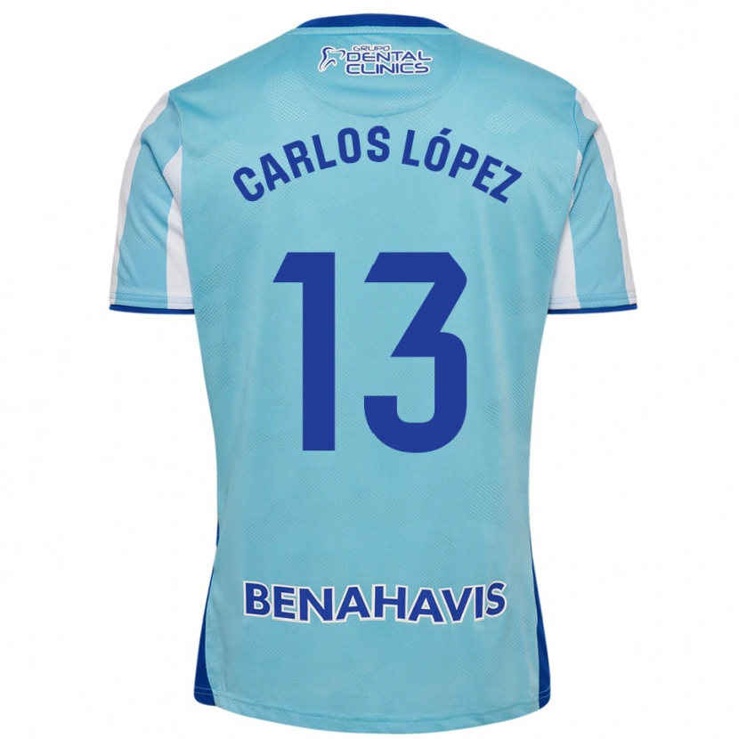 Danxen Męski Carlos López #13 Błękitno-Biały Domowa Koszulka 2025/26 Koszulki Klubowe