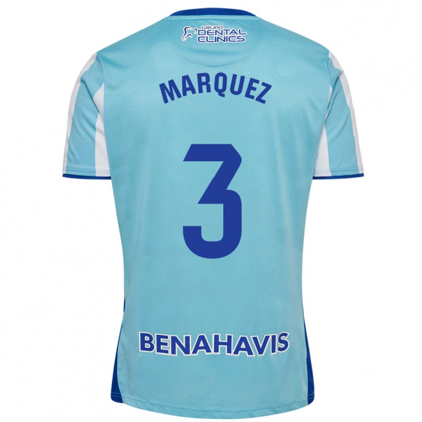 Danxen Męski David Márquez #3 Błękitno-Biały Domowa Koszulka 2025/26 Koszulki Klubowe