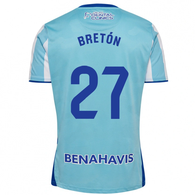 Danxen Męski Lucas Bretón #27 Błękitno-Biały Domowa Koszulka 2025/26 Koszulki Klubowe