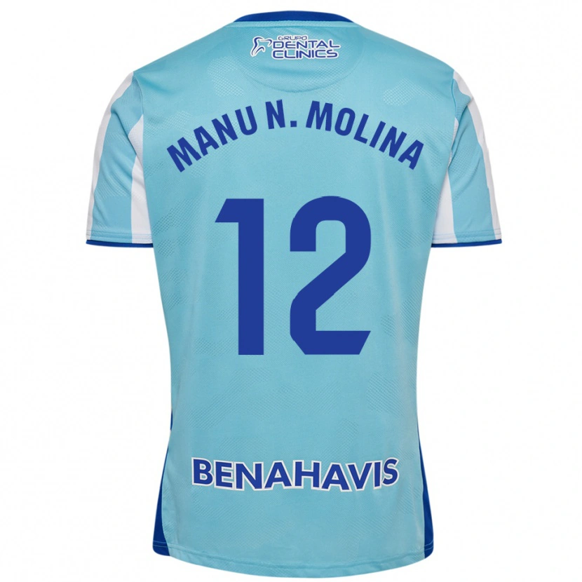 Danxen Męski Manu Molina #12 Błękitno-Biały Domowa Koszulka 2025/26 Koszulki Klubowe