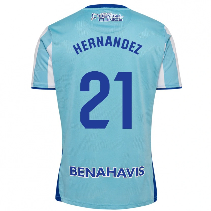 Danxen Męski Juan Hernández #21 Błękitno-Biały Domowa Koszulka 2025/26 Koszulki Klubowe