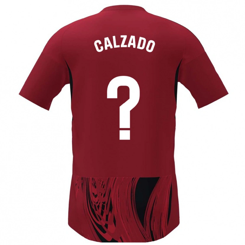 Danxen Męski Joaquín Calzado #0 Czerwono-Czarny Domowa Koszulka 2025/26 Koszulki Klubowe