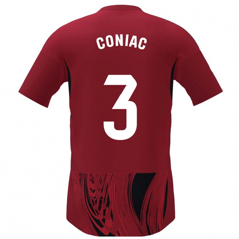 Danxen Męski Edu Coniac #3 Czerwono-Czarny Domowa Koszulka 2025/26 Koszulki Klubowe