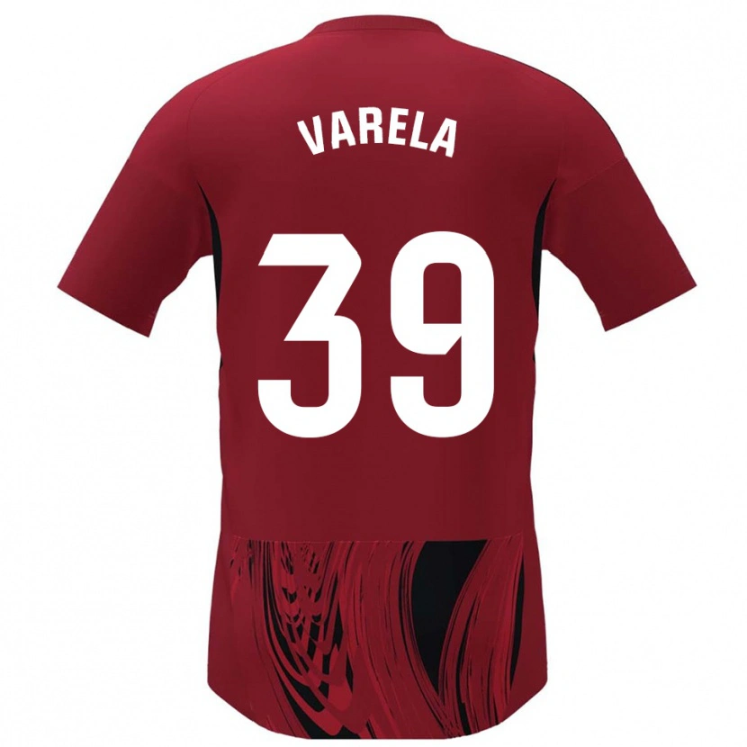 Danxen Męski Iker Varela #39 Czerwono-Czarny Domowa Koszulka 2025/26 Koszulki Klubowe