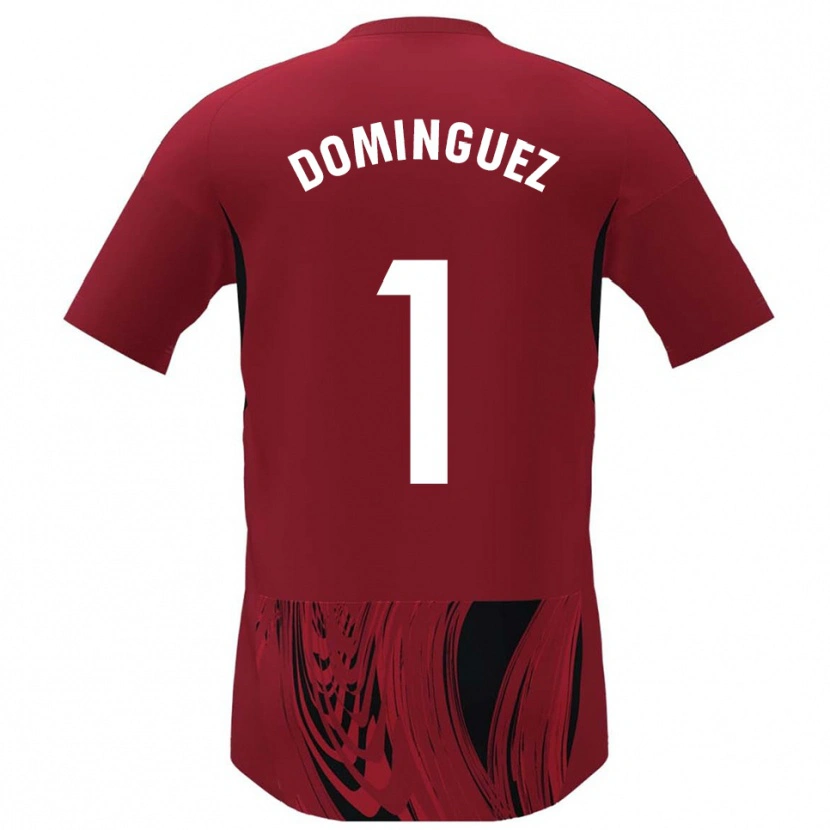 Danxen Męski Iago Domínguez #1 Czerwono-Czarny Domowa Koszulka 2025/26 Koszulki Klubowe