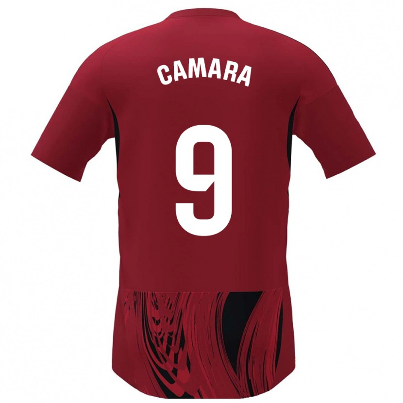 Danxen Męski Aaron Cámara #9 Czerwono-Czarny Domowa Koszulka 2025/26 Koszulki Klubowe