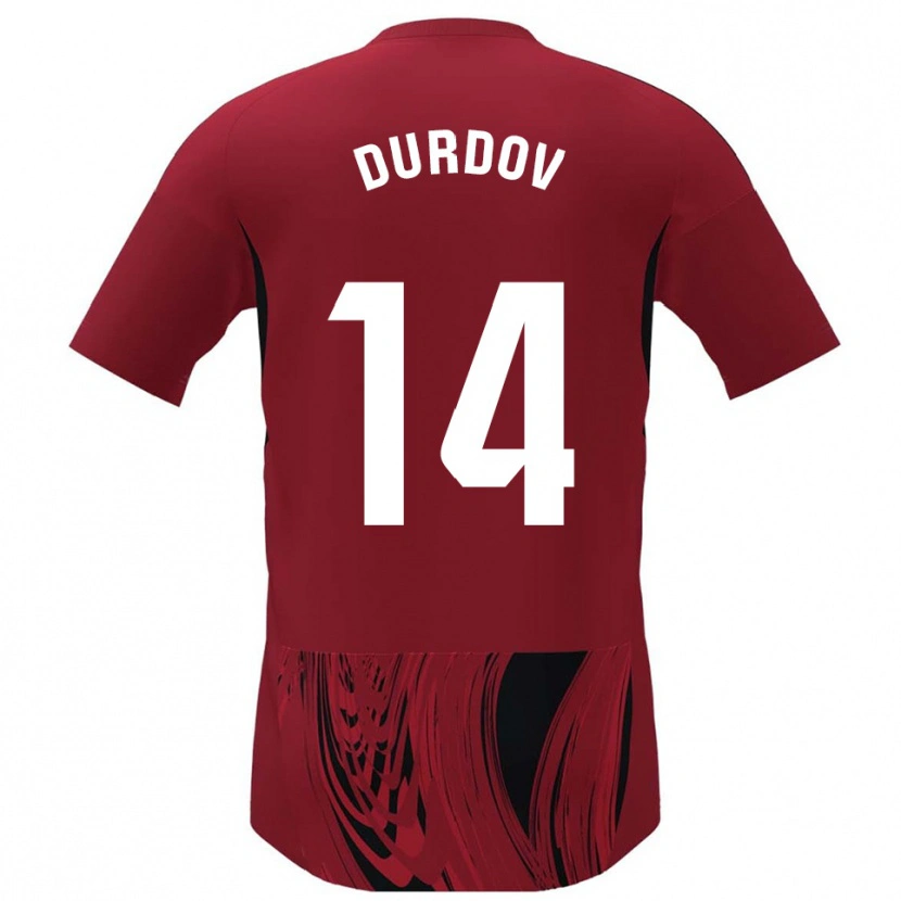 Danxen Męski Ivan Durdov #14 Czerwono-Czarny Domowa Koszulka 2025/26 Koszulki Klubowe