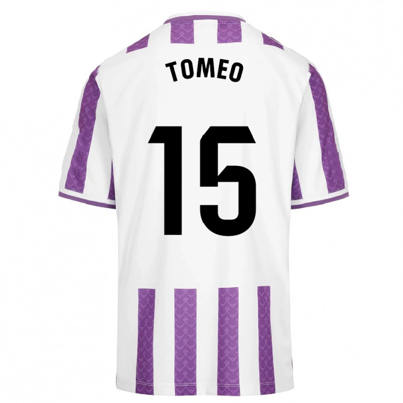 Danxen Męski Pablo Tomeo #15 Fioletowo-Biały Domowa Koszulka 2025/26 Koszulki Klubowe