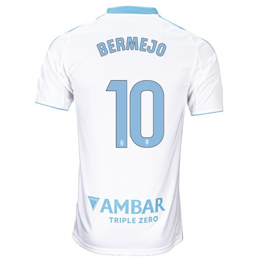 Danxen Męski Sergio Bermejo #10 Biało-Błękitny Domowa Koszulka 2025/26 Koszulki Klubowe