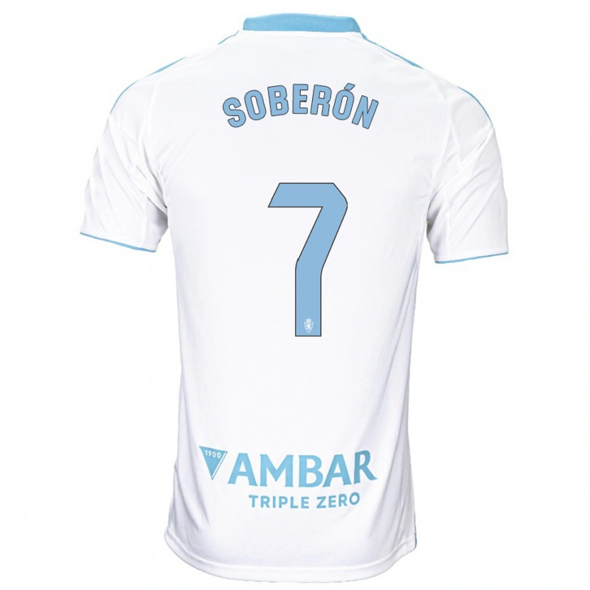 Danxen Męski Mario Soberón #7 Biało-Błękitny Domowa Koszulka 2025/26 Koszulki Klubowe