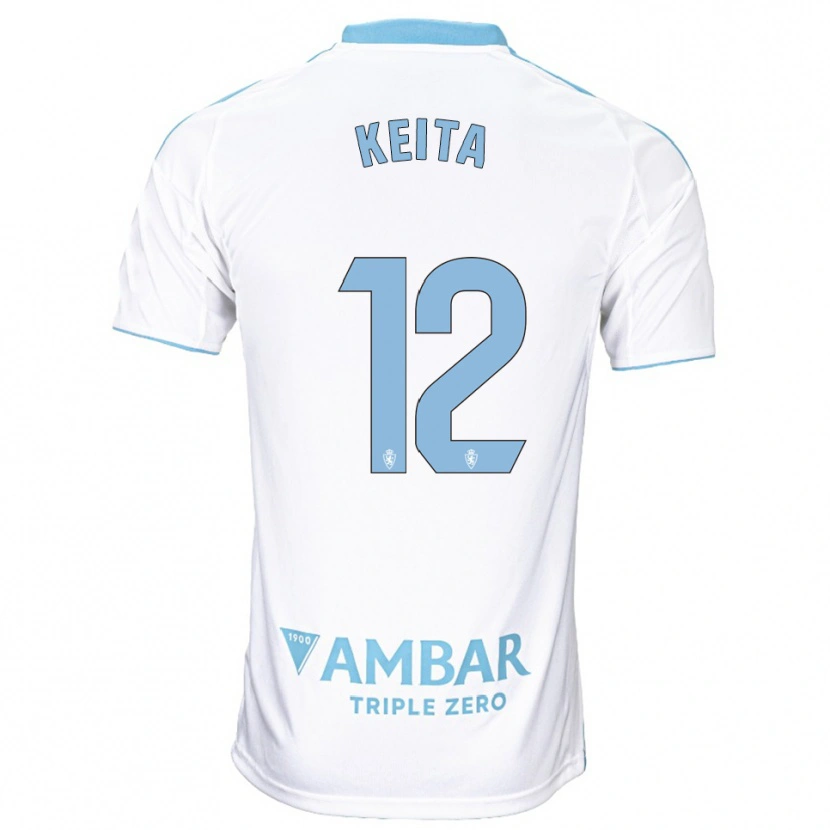Danxen Męski Lassine Keita #12 Biało-Błękitny Domowa Koszulka 2025/26 Koszulki Klubowe