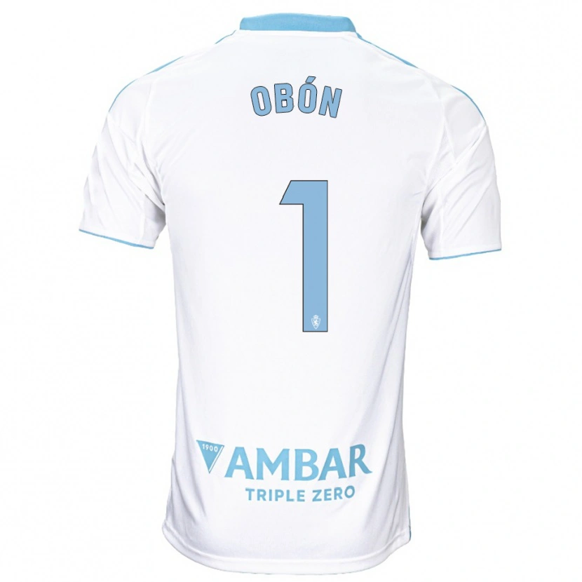 Danxen Męski Manuel Obón #1 Biało-Błękitny Domowa Koszulka 2025/26 Koszulki Klubowe