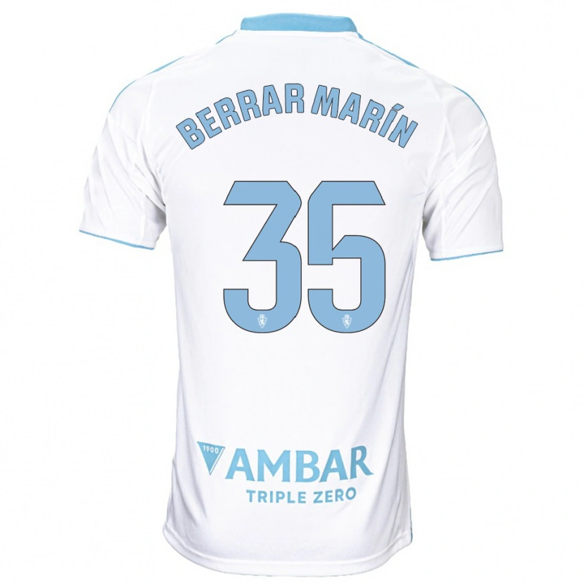 Danxen Męski Sergio Berrar #35 Biało-Błękitny Domowa Koszulka 2025/26 Koszulki Klubowe