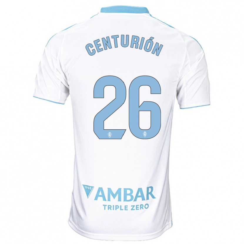 Danxen Męski Pablo Centurión #26 Biało-Błękitny Domowa Koszulka 2025/26 Koszulki Klubowe