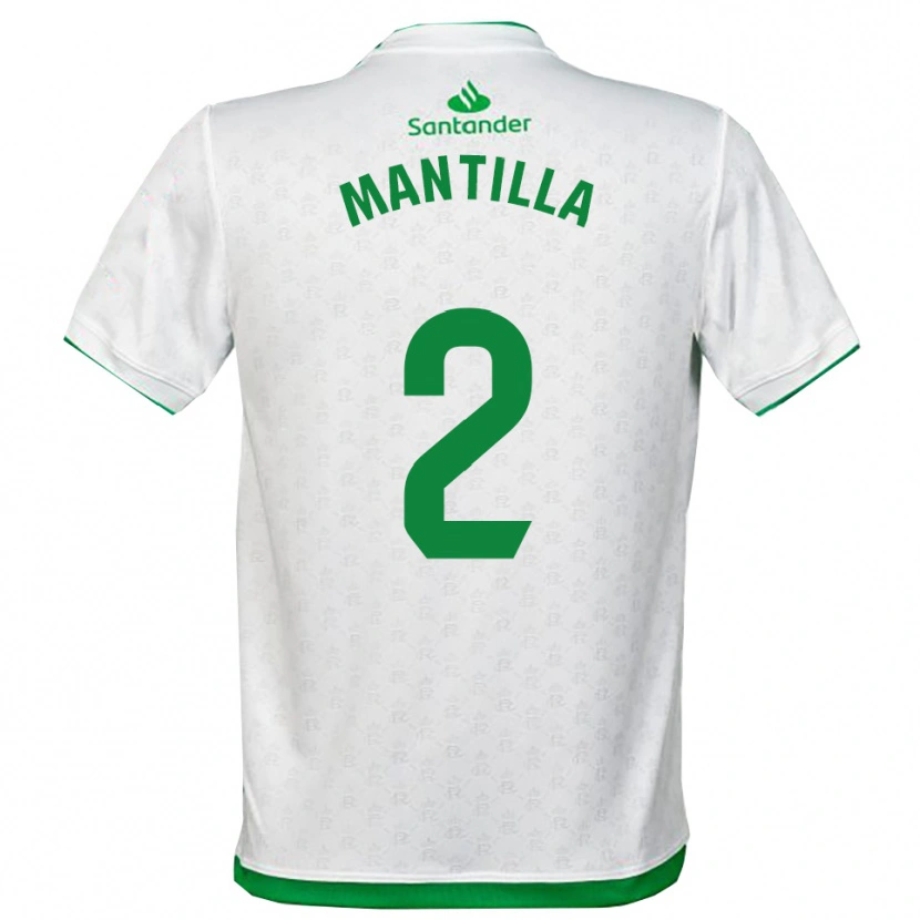 Danxen Męski Álvaro Mantilla #2 Zielono-Biały Domowa Koszulka 2025/26 Koszulki Klubowe