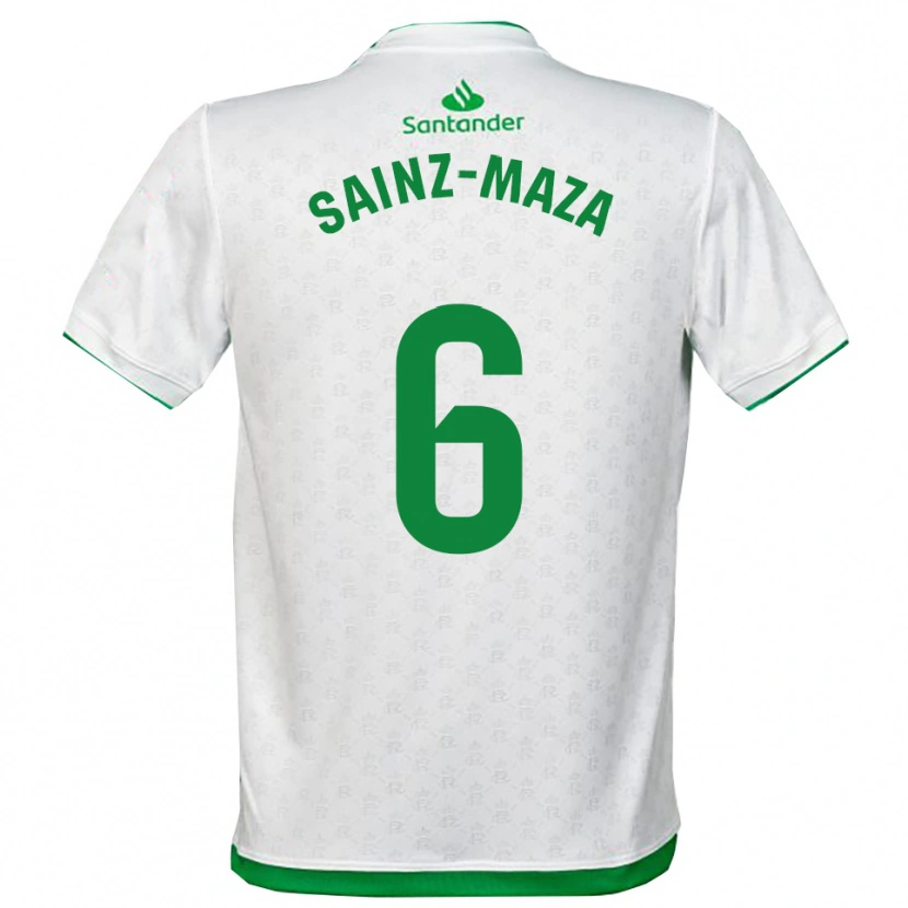 Danxen Męski Íñigo Sainz-Maza #6 Zielono-Biały Domowa Koszulka 2025/26 Koszulki Klubowe