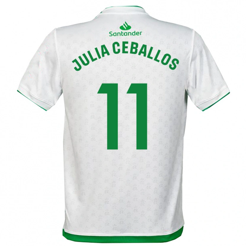 Danxen Męski Julia Ceballos Carrancio #11 Zielono-Biały Domowa Koszulka 2025/26 Koszulki Klubowe