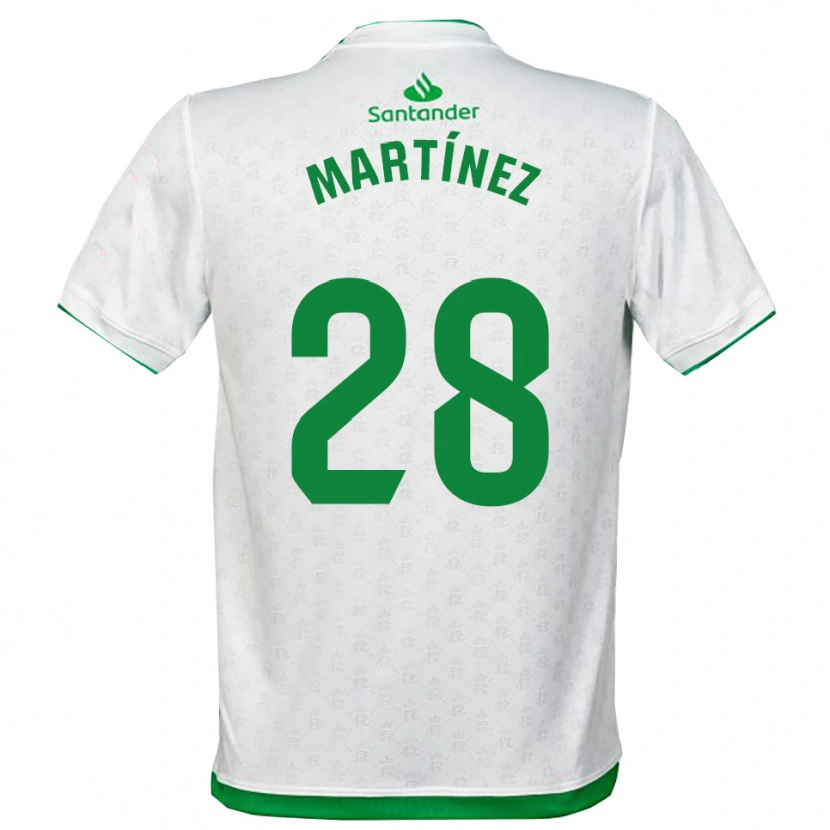 Danxen Męski Sergio Martínez #28 Zielono-Biały Domowa Koszulka 2025/26 Koszulki Klubowe