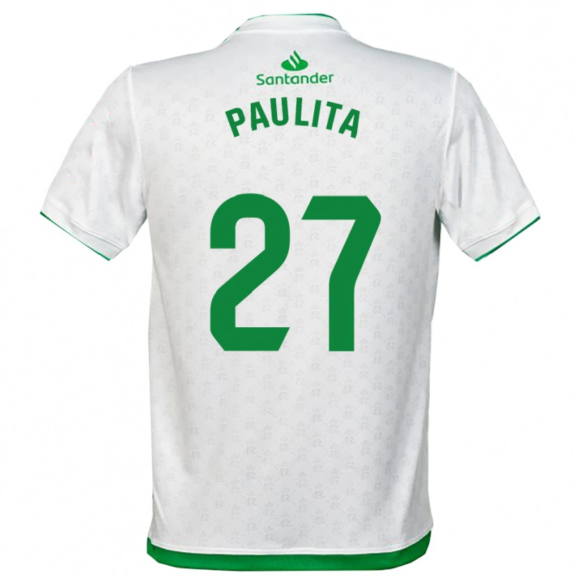 Danxen Męski Paula García Hontañón #27 Zielono-Biały Domowa Koszulka 2025/26 Koszulki Klubowe