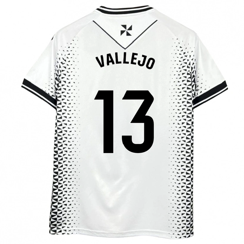 Danxen Męski Guillermo Vallejo #13 Biało-Czarny Domowa Koszulka 2025/26 Koszulki Klubowe