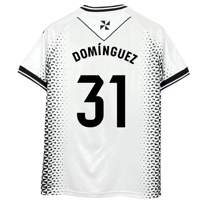 Danxen Męski Curro Domínguez #31 Biało-Czarny Domowa Koszulka 2025/26 Koszulki Klubowe