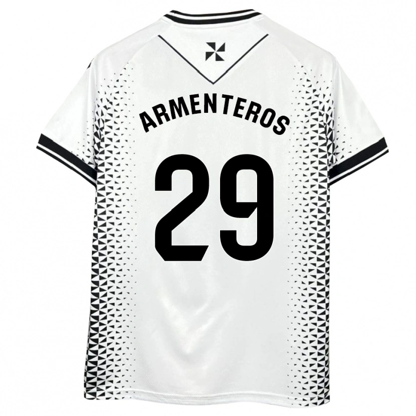 Danxen Męski Víctor Armenteros #29 Biało-Czarny Domowa Koszulka 2025/26 Koszulki Klubowe