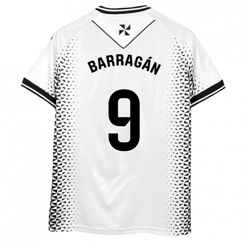 Danxen Męski Juan Barragán #9 Biało-Czarny Domowa Koszulka 2025/26 Koszulki Klubowe