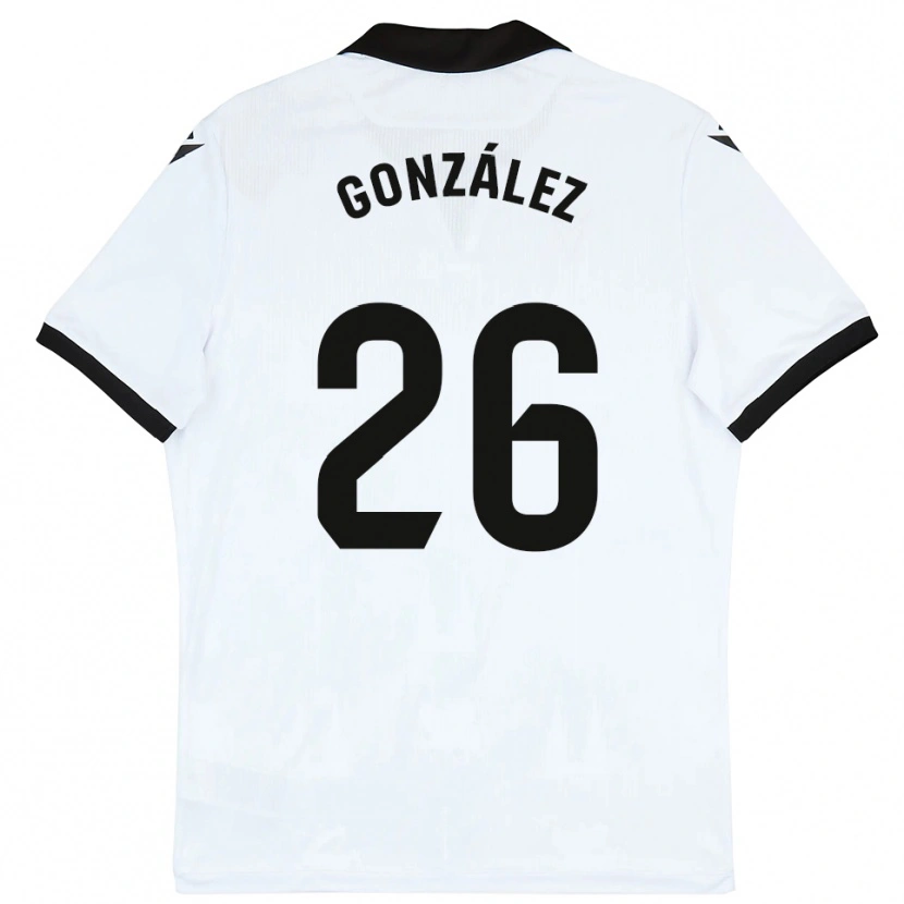 Danxen Męski Diego González #26 Biało-Czarny Domowa Koszulka 2025/26 Koszulki Klubowe