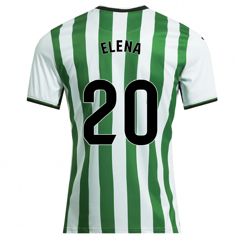 Danxen Męski Elena Lozano Gallego #20 Biało-Zielony Domowa Koszulka 2025/26 Koszulki Klubowe