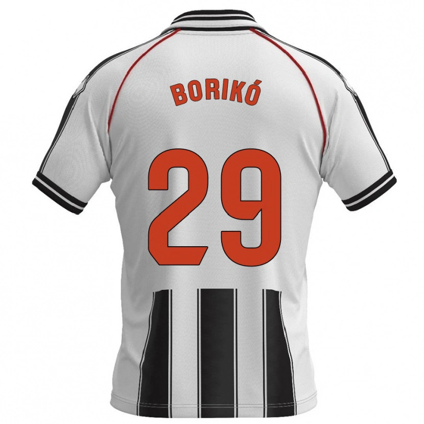 Danxen Męski Santi Borikó #29 Biało-Czarny Domowa Koszulka 2025/26 Koszulki Klubowe