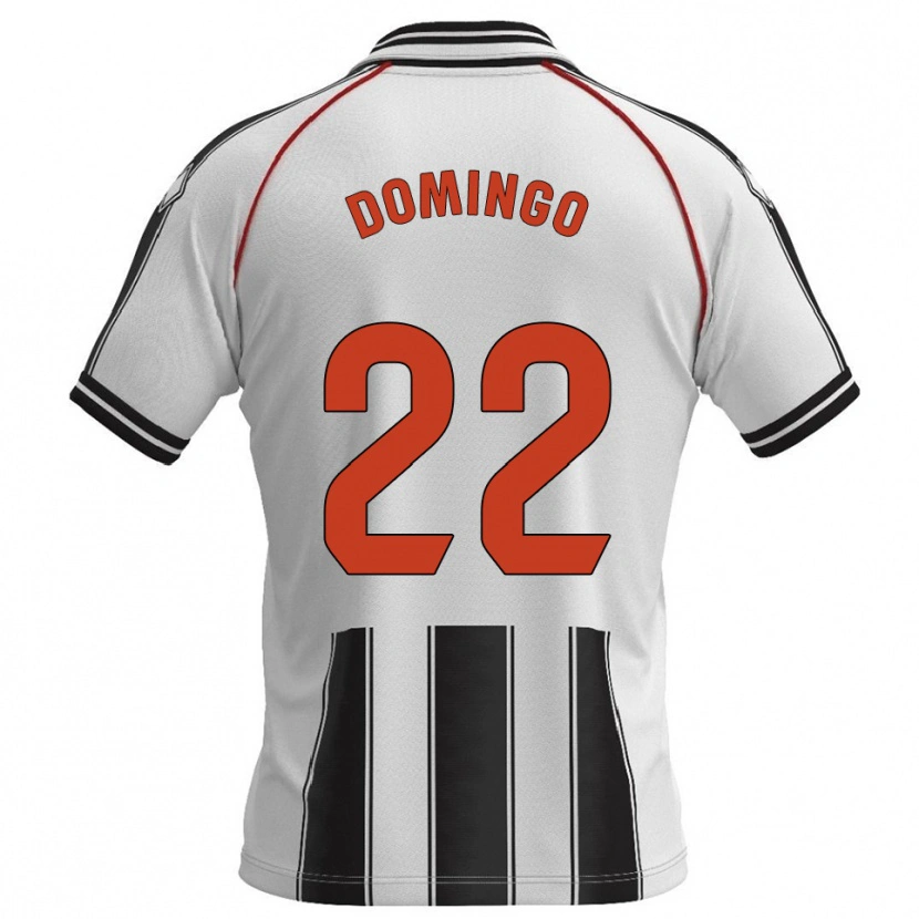 Danxen Męski Jorge Domingo #22 Biało-Czarny Domowa Koszulka 2025/26 Koszulki Klubowe