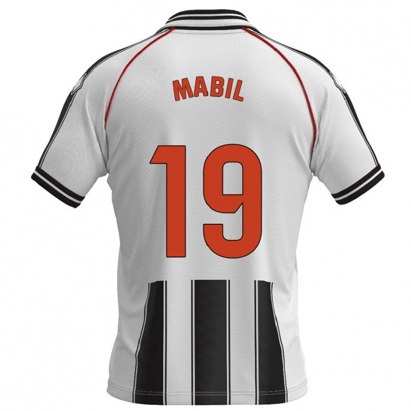 Danxen Męski Awer Mabil #19 Biało-Czarny Domowa Koszulka 2025/26 Koszulki Klubowe