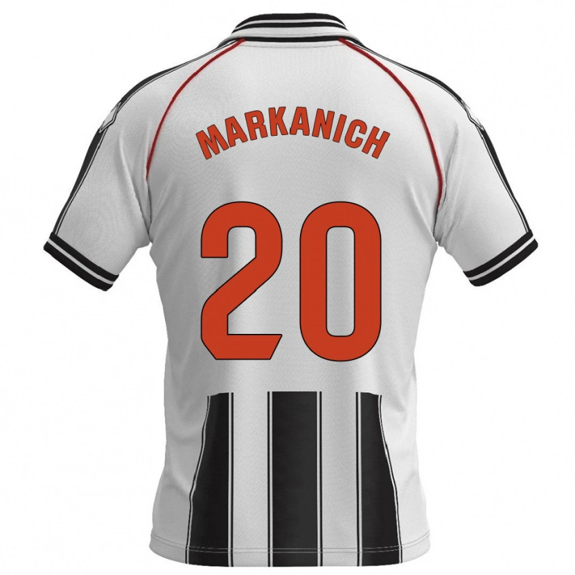 Danxen Męski Nick Markanich #20 Biało-Czarny Domowa Koszulka 2025/26 Koszulki Klubowe