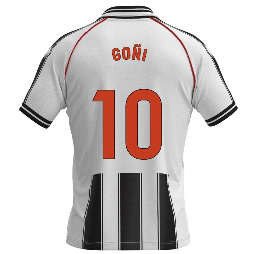 Danxen Męski Hugo Goñi #10 Biało-Czarny Domowa Koszulka 2025/26 Koszulki Klubowe