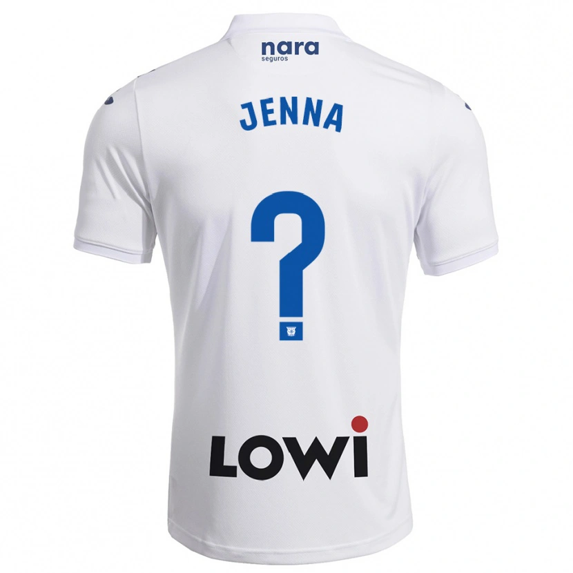 Danxen Męski Jenna Mahmoud Abu-Wardeh #0 Biało-Granatowy Domowa Koszulka 2025/26 Koszulki Klubowe