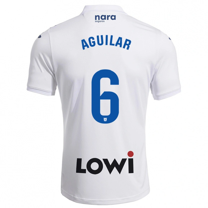 Danxen Męski Lalo Aguilar #6 Biało-Granatowy Domowa Koszulka 2025/26 Koszulki Klubowe