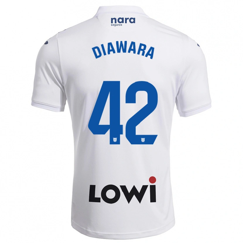 Danxen Męski Amadou Diawara #42 Biało-Granatowy Domowa Koszulka 2025/26 Koszulki Klubowe