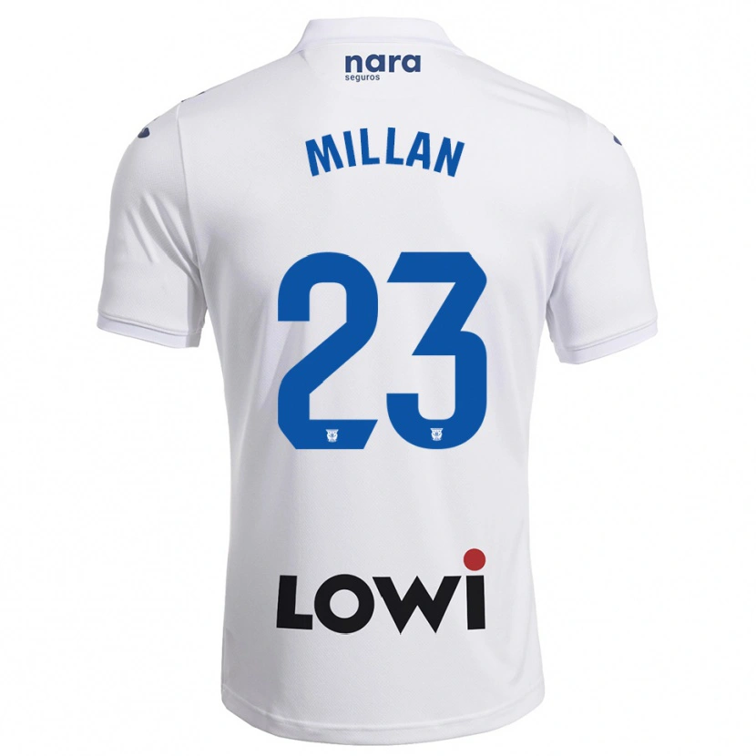 Danxen Męski Álex Millán #23 Biało-Granatowy Domowa Koszulka 2025/26 Koszulki Klubowe
