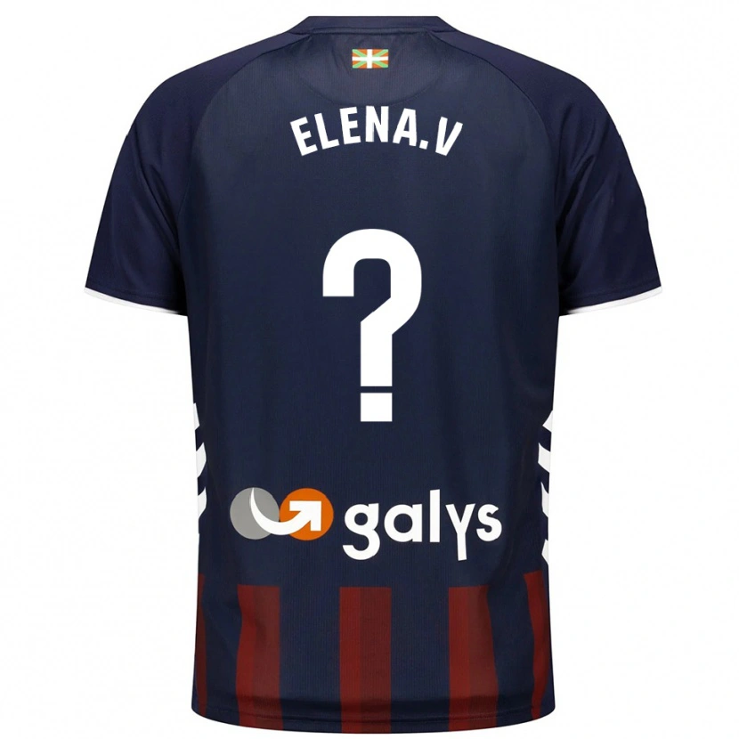 Danxen Męski Elena Valej Montañés #0 Granatowo-Czerwony Domowa Koszulka 2025/26 Koszulki Klubowe