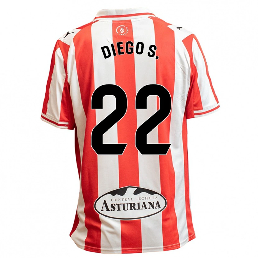 Danxen Męski Diego Sánchez #22 Biało-Czerwony Domowa Koszulka 2025/26 Koszulki Klubowe