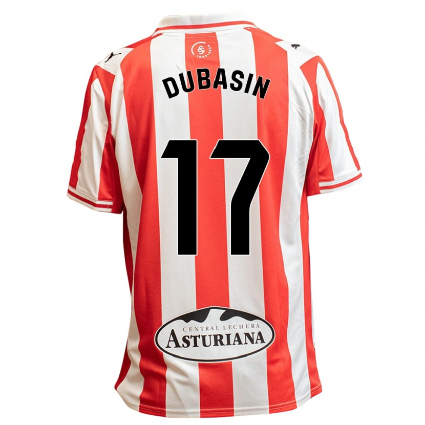 Danxen Męski Jonathan Dubasin #17 Biało-Czerwony Domowa Koszulka 2025/26 Koszulki Klubowe