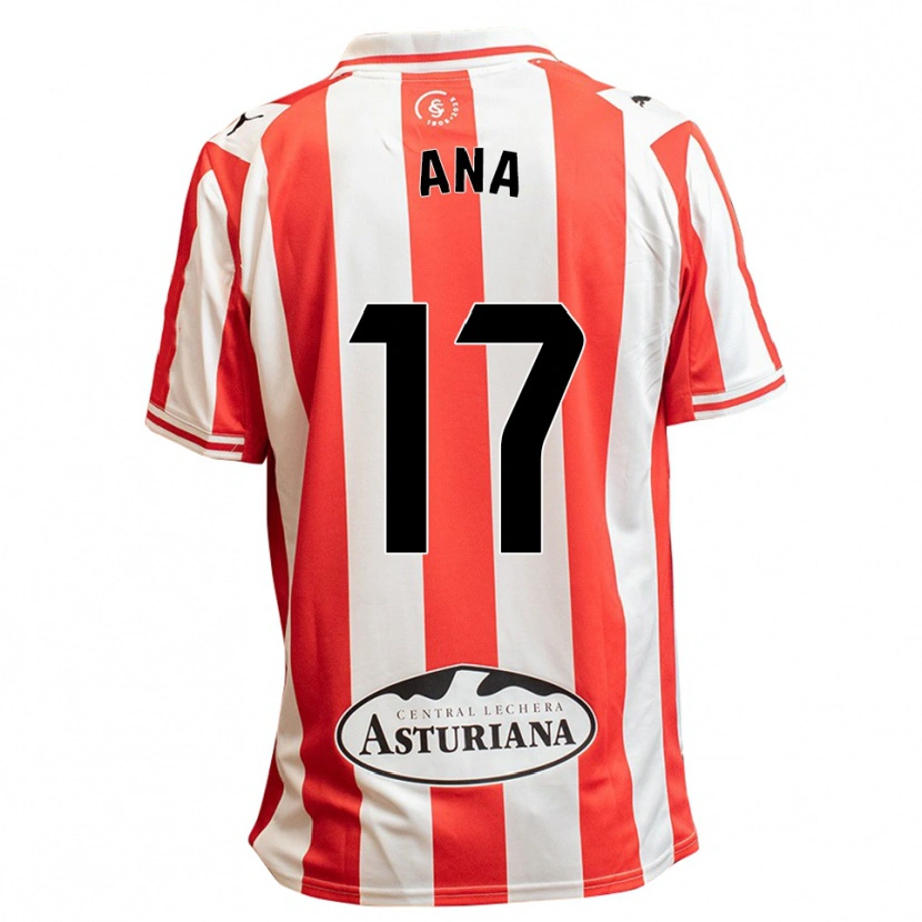 Danxen Męski Ana Gloria Campoamor Paredes #17 Biało-Czerwony Domowa Koszulka 2025/26 Koszulki Klubowe