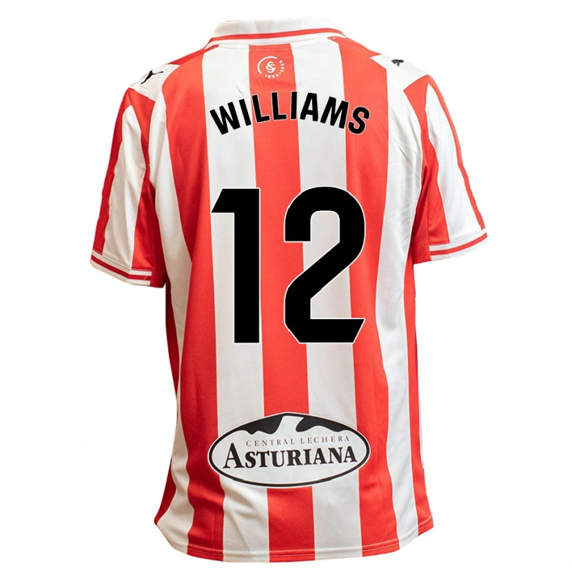 Danxen Męski Aaron Williams #12 Biało-Czerwony Domowa Koszulka 2025/26 Koszulki Klubowe