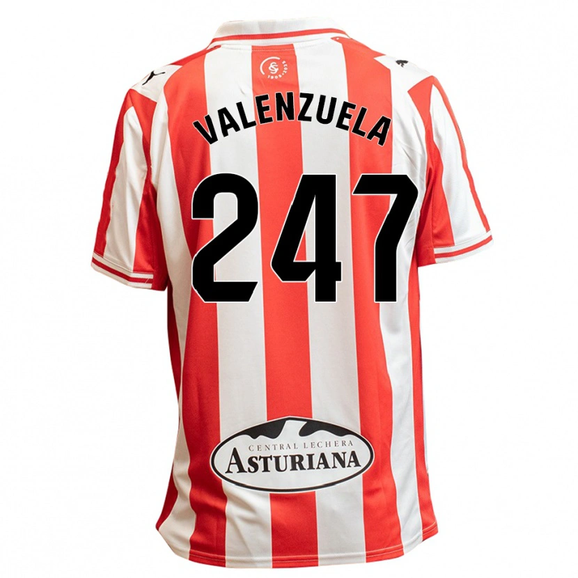 Danxen Męski Sebastián Valenzuela #247 Biało-Czerwony Domowa Koszulka 2025/26 Koszulki Klubowe