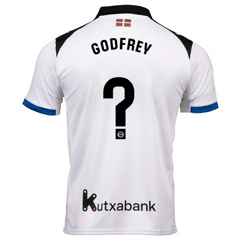 Danxen Męski Andrés Godfrey #0 Biało-Niebieski Wyjazdowa Koszulka 2025/26 Koszulki Klubowe