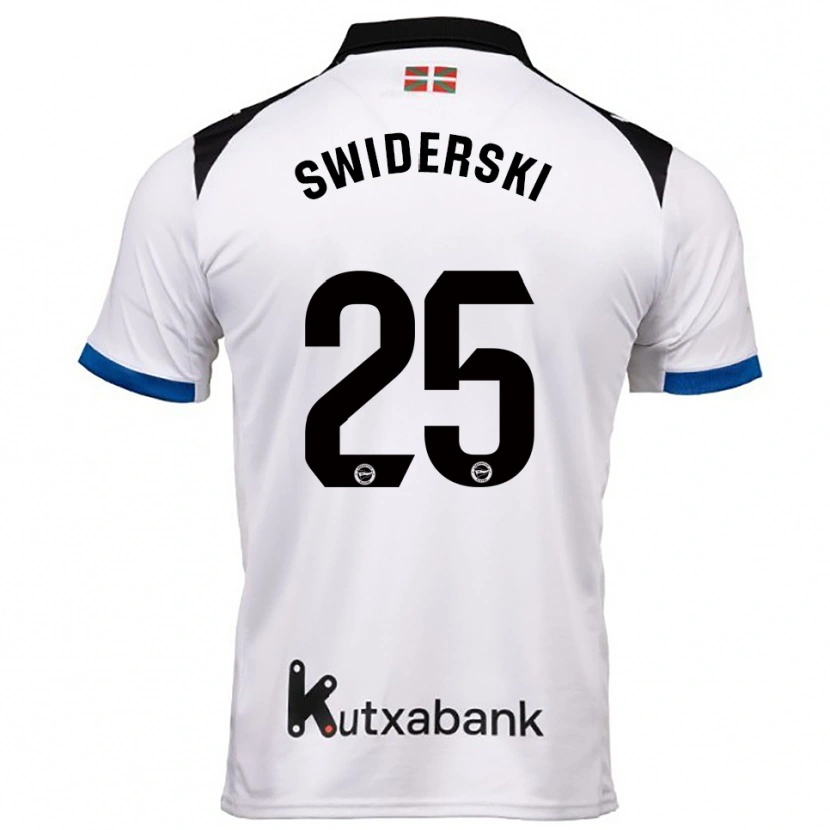 Danxen Męski Grégoire Swiderski #25 Biało-Niebieski Wyjazdowa Koszulka 2025/26 Koszulki Klubowe
