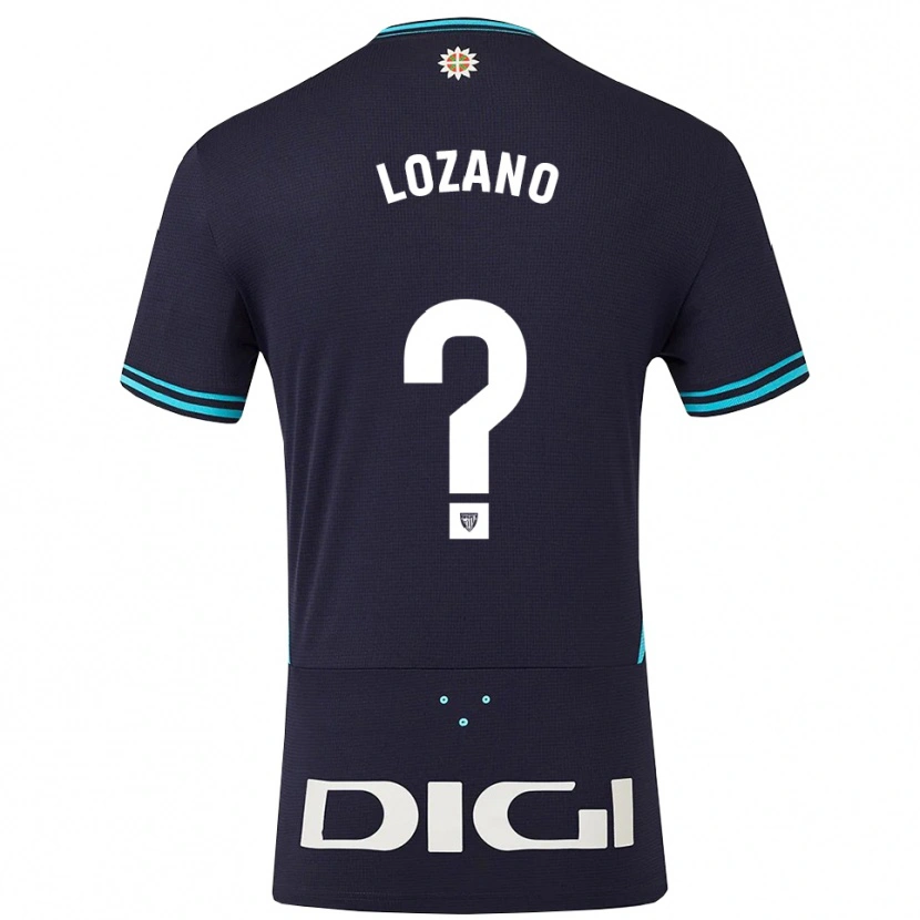 Danxen Męski Manex Lozano #0 Granatowo-Błękitny Wyjazdowa Koszulka 2025/26 Koszulki Klubowe