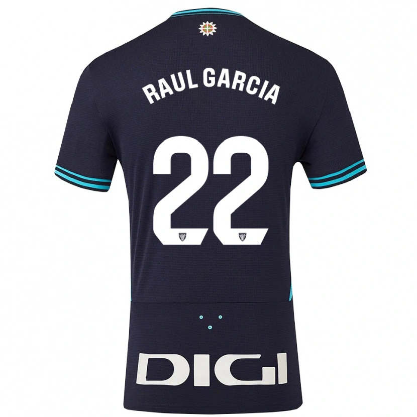 Danxen Męski Raul Garcia #22 Granatowo-Błękitny Wyjazdowa Koszulka 2025/26 Koszulki Klubowe